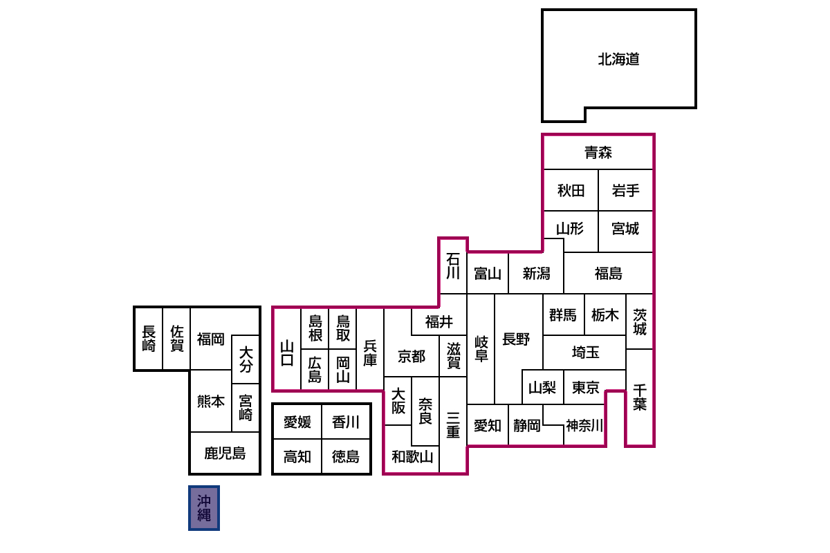 送料区分地図